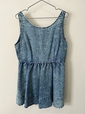 Muui Denim Dress with Lace Up Back